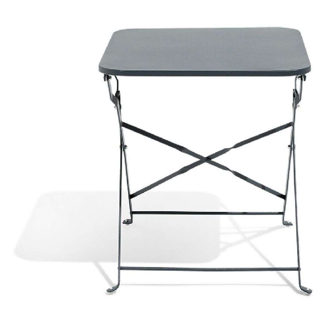 Table basse de jardin Boston carrée métal noir