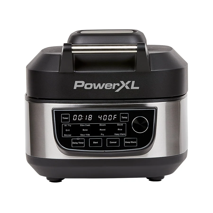 Grill Air Fryer Combo Plus, Indoor Grill / Air Fryer, Stainless Steel