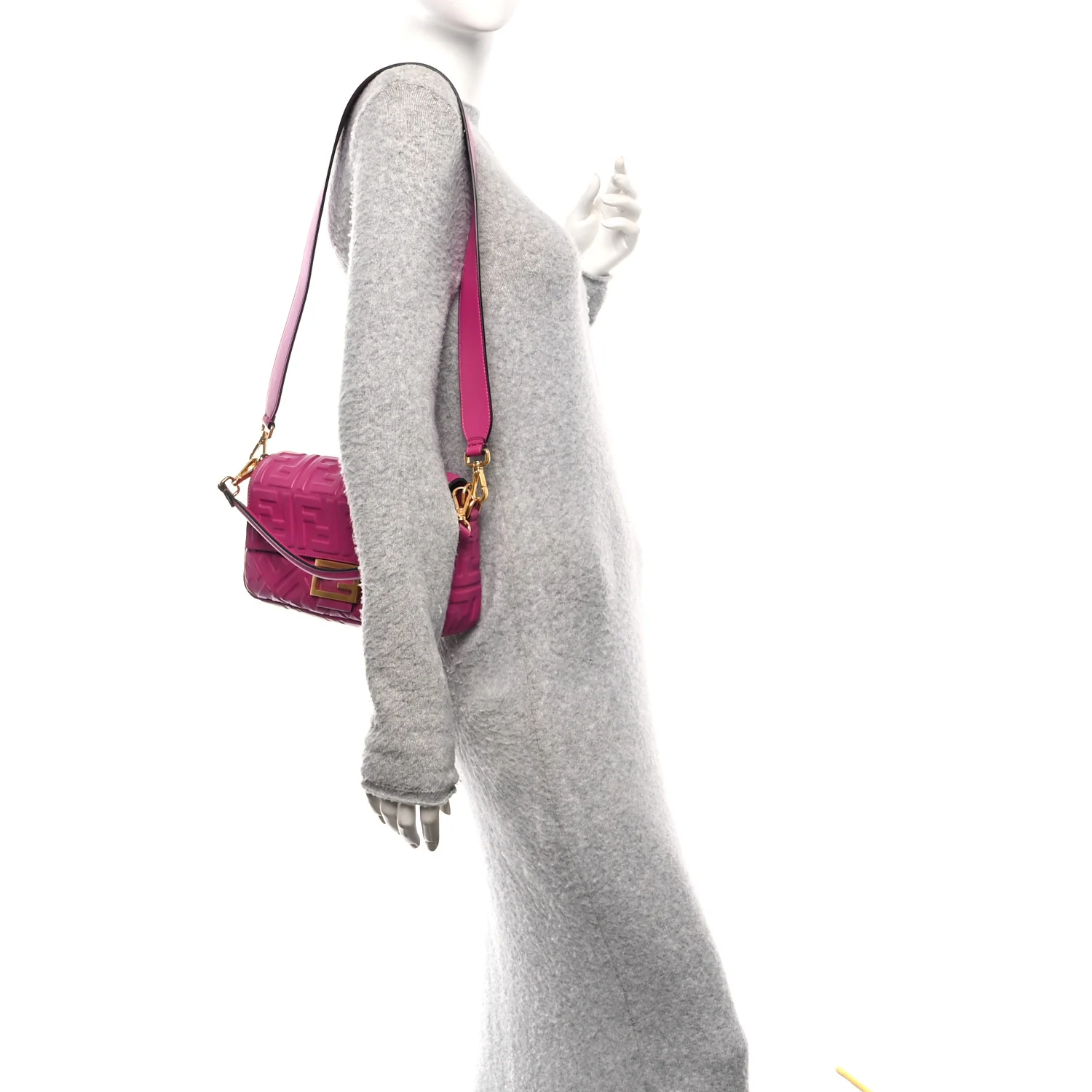 Nappa FF 1974 Embossed Baguette Ciclamino Pilar