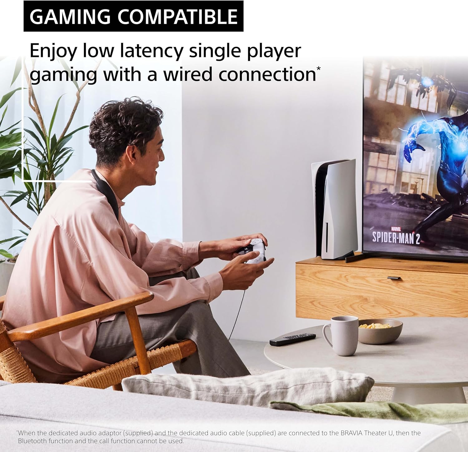 Sony BRAVIA 5 75 Inch 4K Mini LED Smart TV (K-75XR50  2025) + BRAVIA Theater U Wireless Wearable Speaker (HT-AN7) Bundle