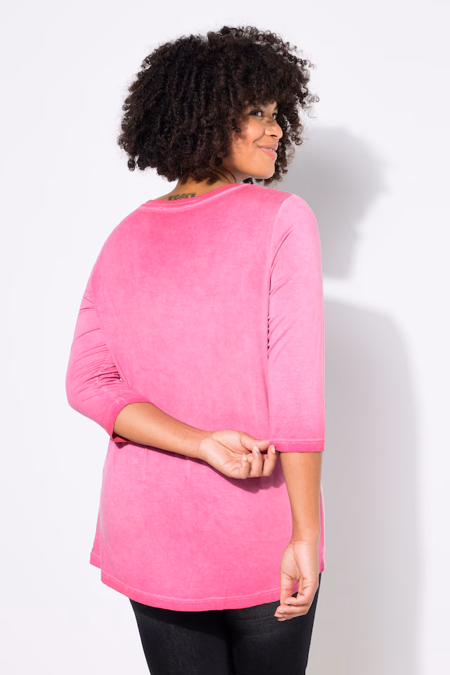 3/4-sleeve comfort fit XL print T-shirt