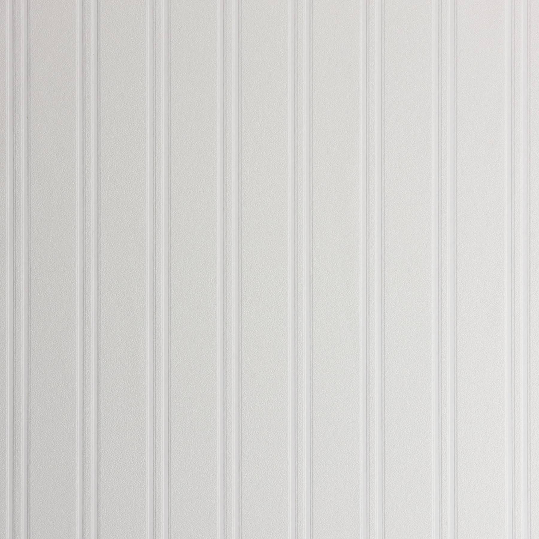 Better Homes & Gardens Beadboard Paintable Expanded Vinyl Wallpaper 20.9in x 33ft 56.4 Sq. ft., Size: 20.9 inch x 396 inch, White