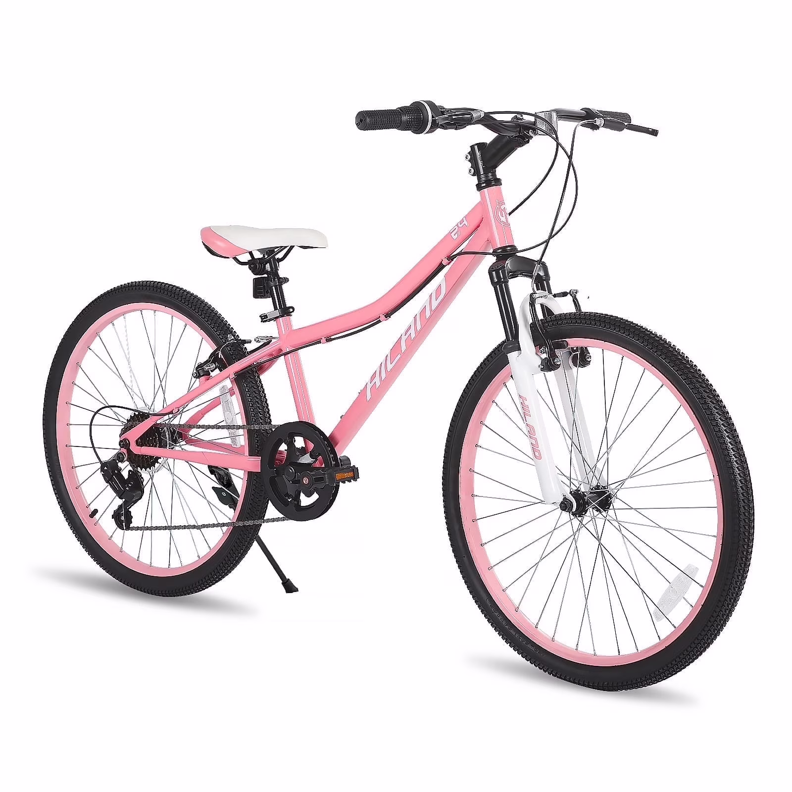 24 Inch Mountain Bike, Front Suspension Fork Bicycles for Adults Multiple Colors(Green) - Image 5