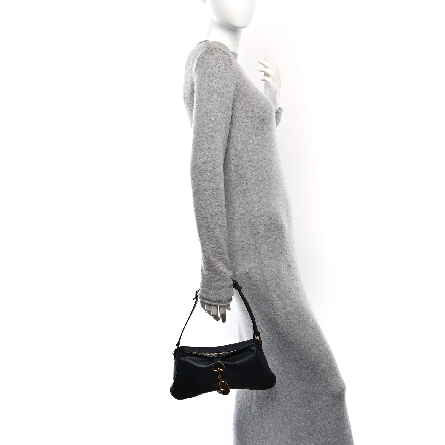 Soft Calfskin Kerala 25 Shoulder Bag Black Navy