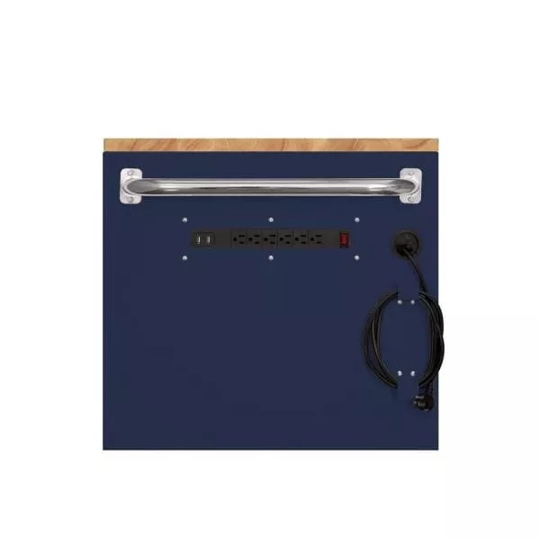Établi mobile de 132 cm (52 ​​po) à 9 tiroirs, finition bleu brillant