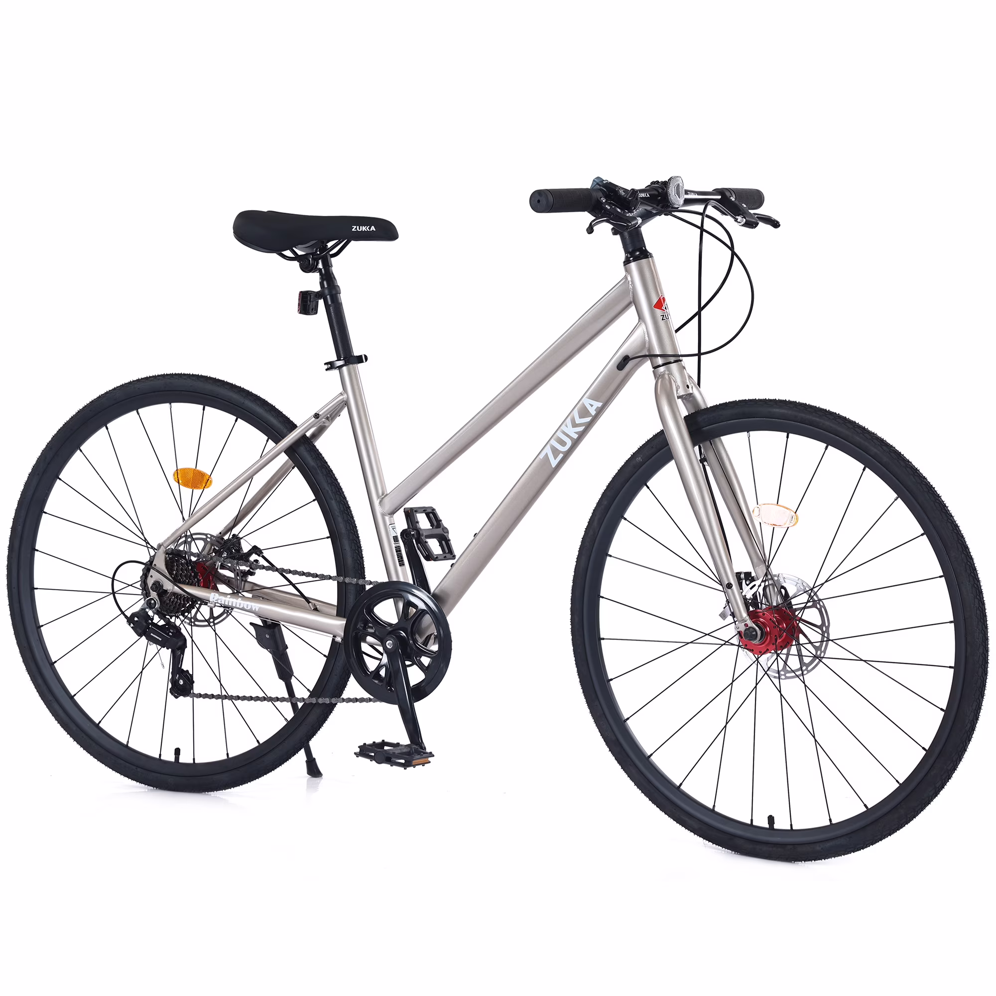 Outdoor Bike 7 Speed Hybrid bike Disc Brake 700C Road Bike For men women's City Bicycle,Mountain Bike for Outdoor