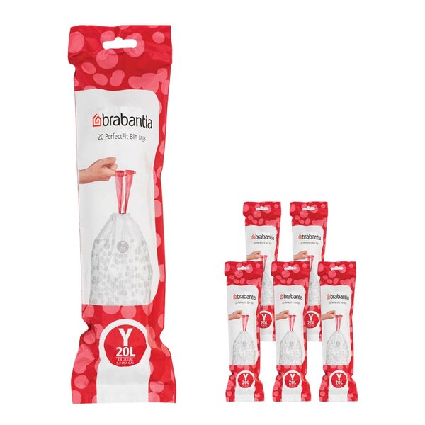 PerfectFit avfallsposer 20L 120-pack kode Y hvit