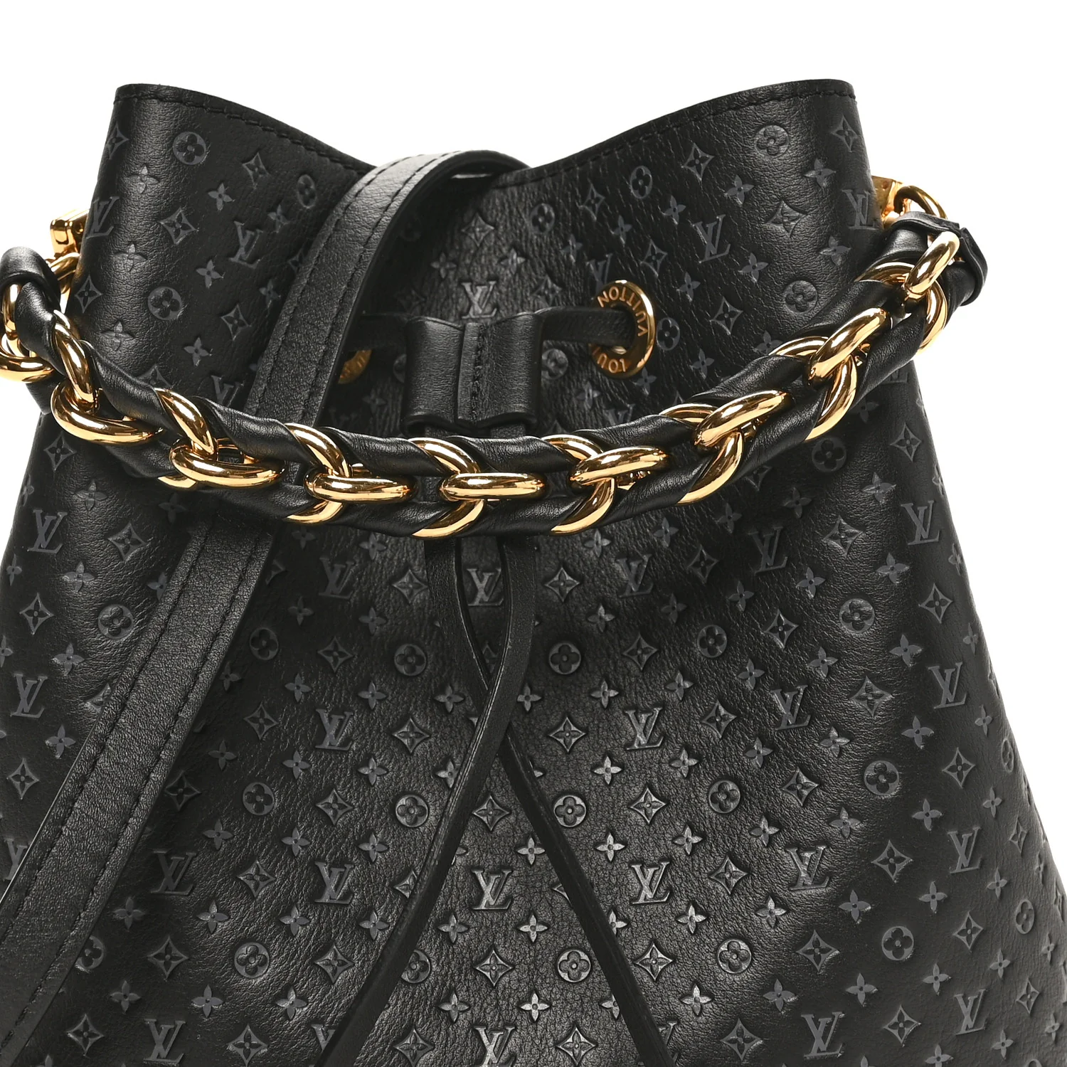 Calfskin Nanogram Embossed Neonoe BB Black