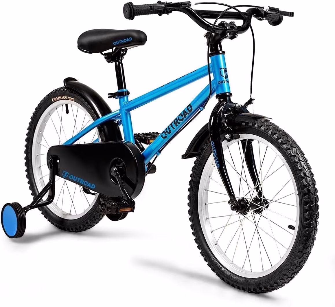 Marknig Kids Bike for Boys & Girls, 14 16 18 in Children'S Bicycle for Ages 3 - 9 Years with Training Wheels and Adjustable Seat, Blue