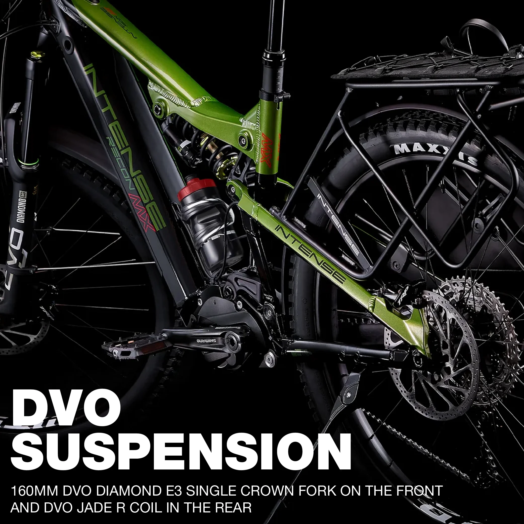 RECON MX Adventure Adult S/M Electric Mountain Bike with Steps E7000 Motor, 11-Speed Gears, 27.5" Wheels, Suspension, 504 Wh Integrated Battery, Custom Rack and Bag Set Included - Image 3