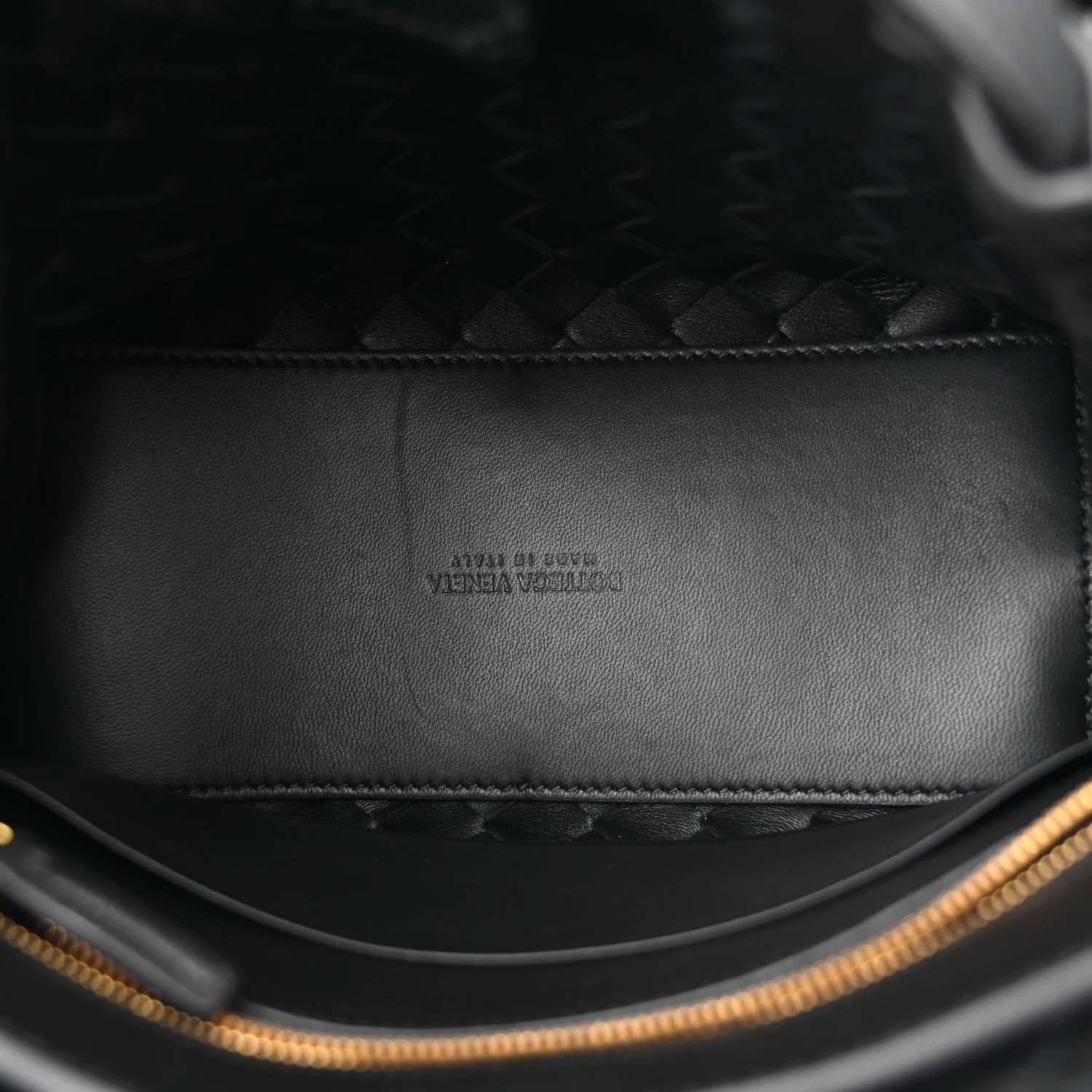 Nappa Intrecciato Small Andiamo Shoulder Bag Black