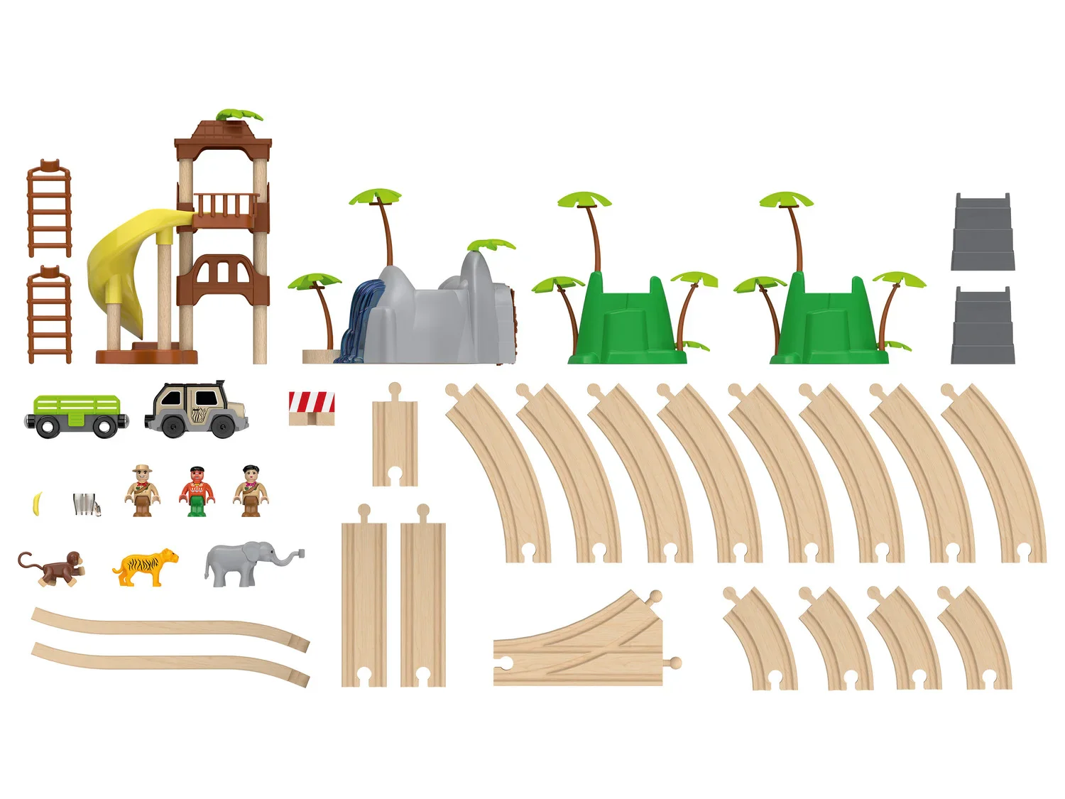 Playtive Set de chemin de train en bois