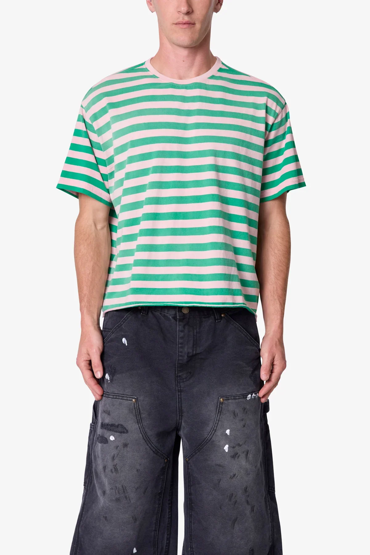 Striped S/S Tee - Pink/Green