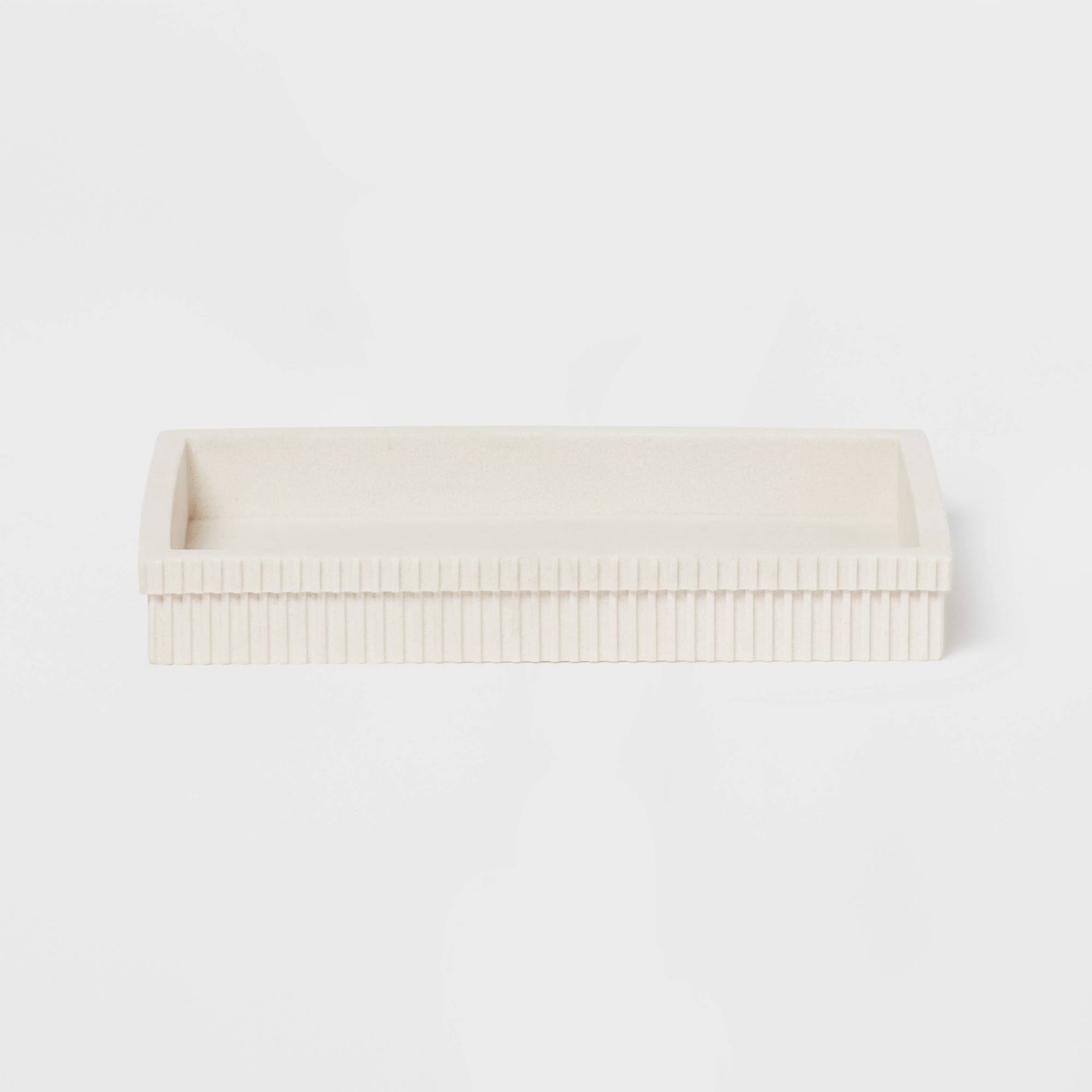 Room Essentials Ribbed White Bath Tray | Target