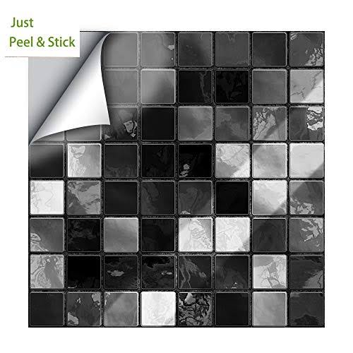 Alwayspon 25 Pcs Self-Adhesive Tile Transfer for Home Decor, Peel and Stick Tile Decal, Water-proof Backsplash Wall Tile Sticker for Kitchen