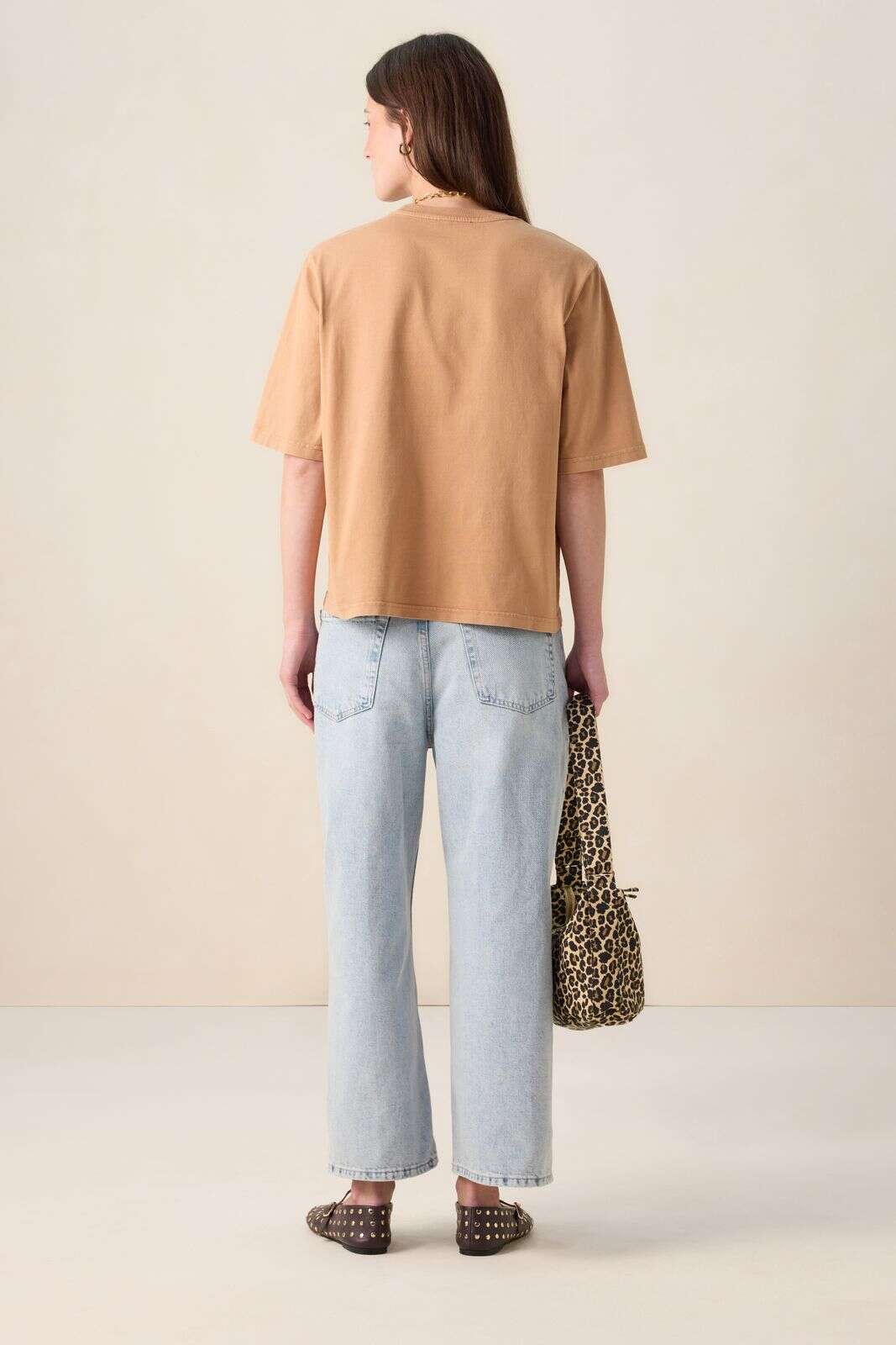 Lichtblauwe cropped jeans