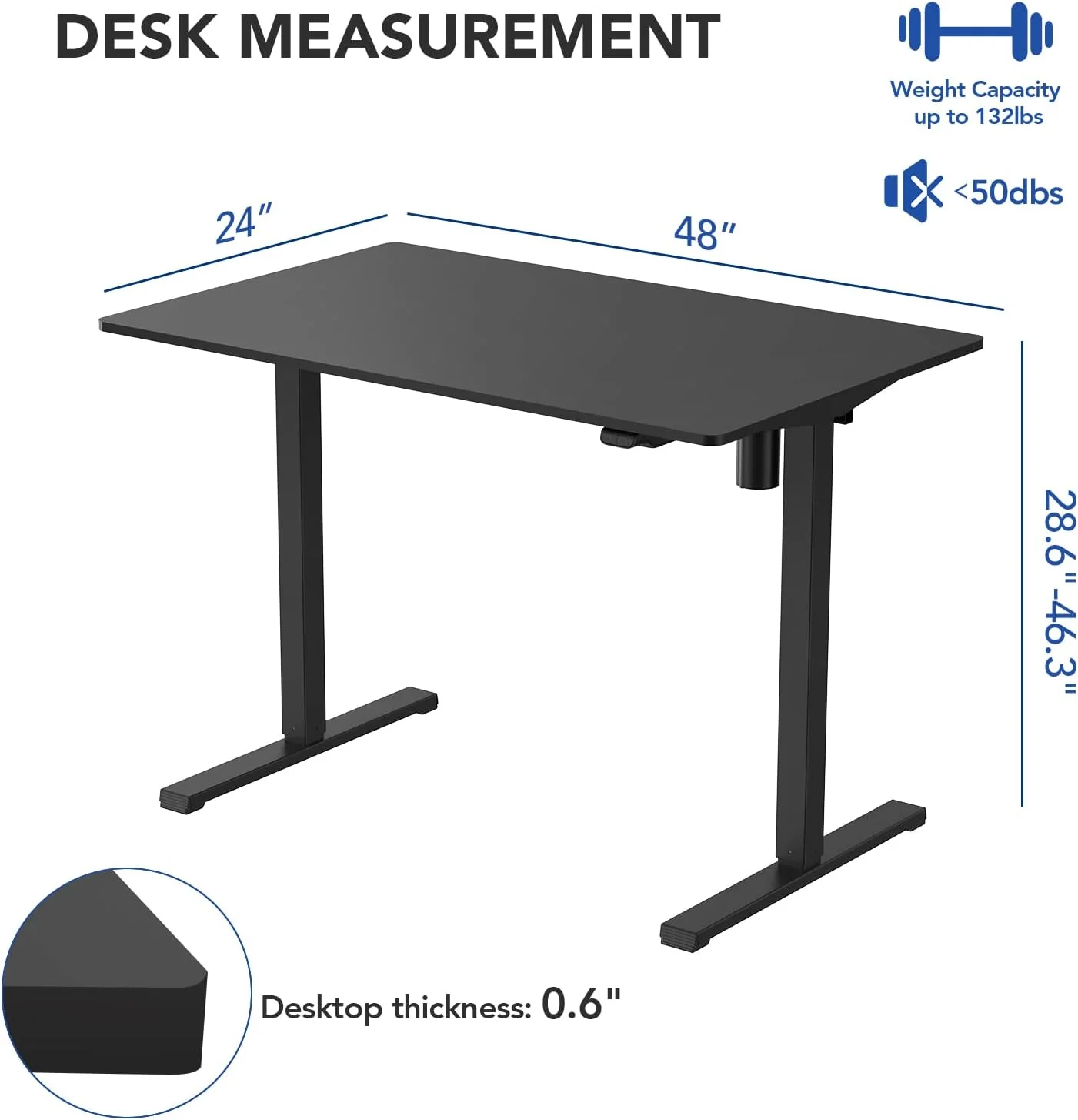 FLEXISPOT Standing Desk. Electric Height Adjustable Desk