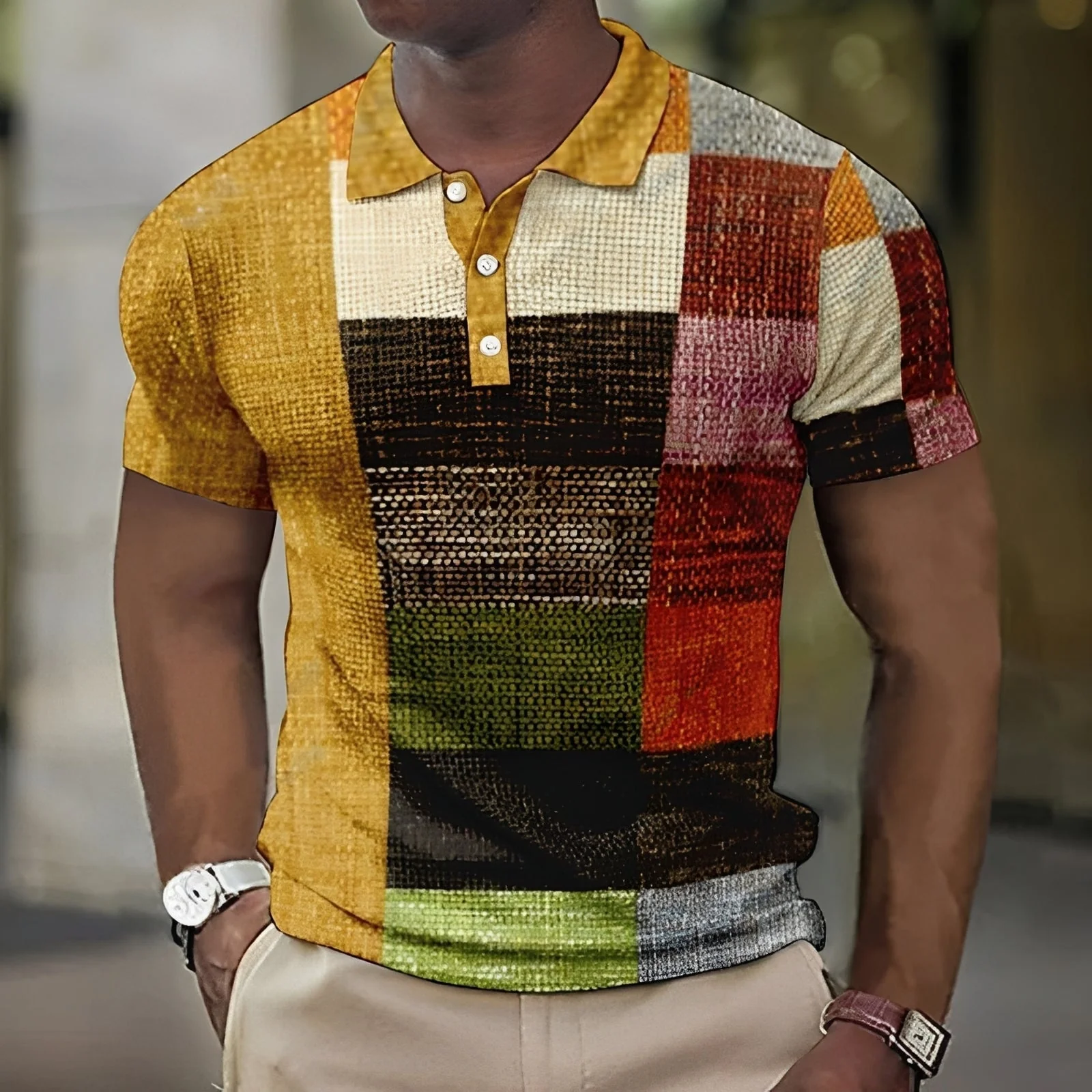 Jimmy - Chemise à carreaux imprimée élégante