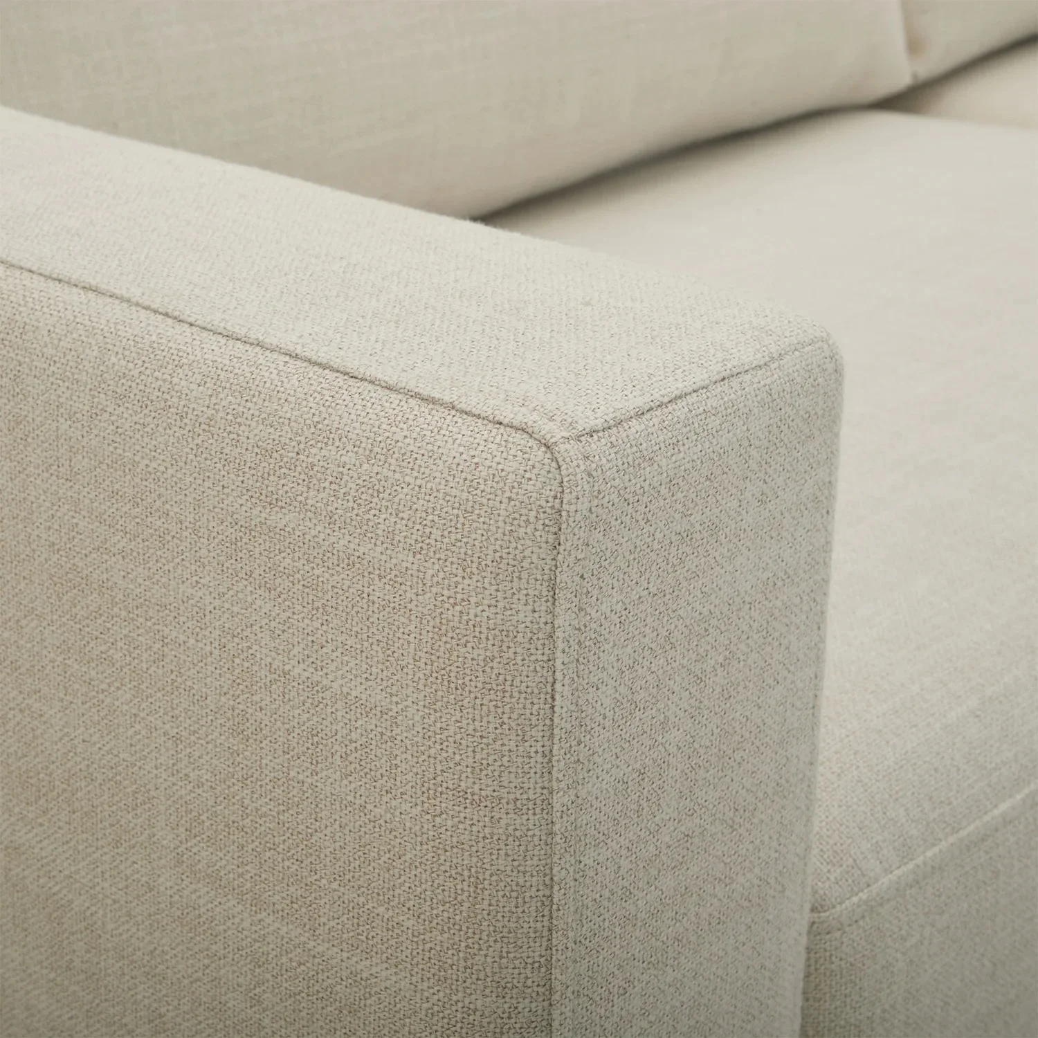 Better Homes & Gardens Springwood Wood Frame 83.46 Couch, Beige Velvet