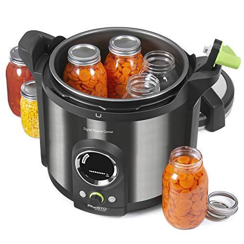 Stérilisateur numérique Presto 02144 de 12 pintes, noir inox