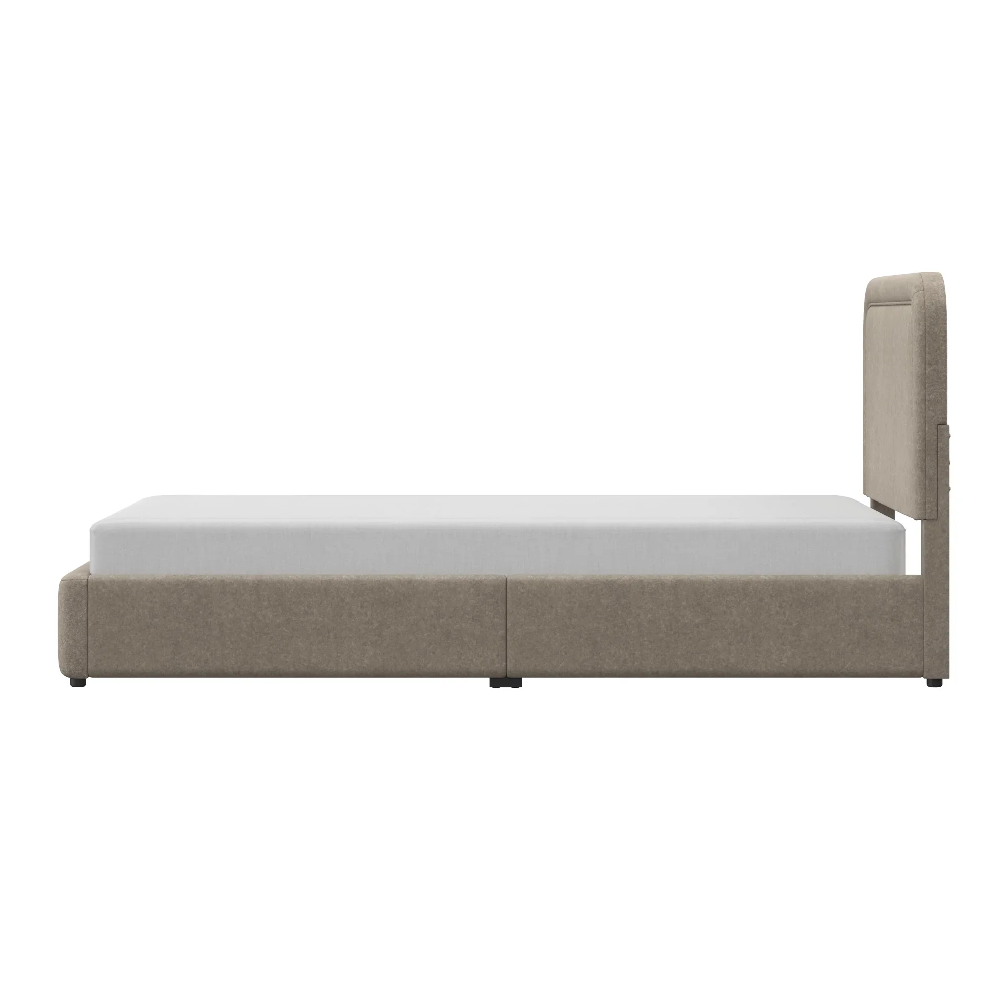 Better Homes & Gardens Juliet King Boucle Platform Bed, Ivory