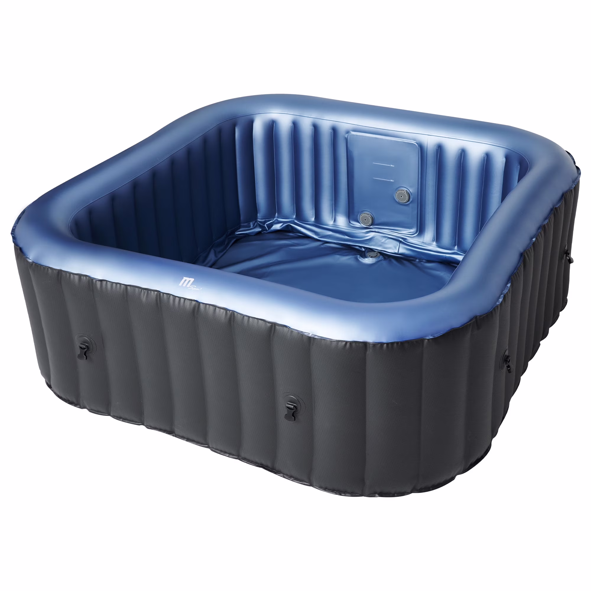6 Person Inflatable Squared Hot Tub with Air Jets Massage System(Standard Model)