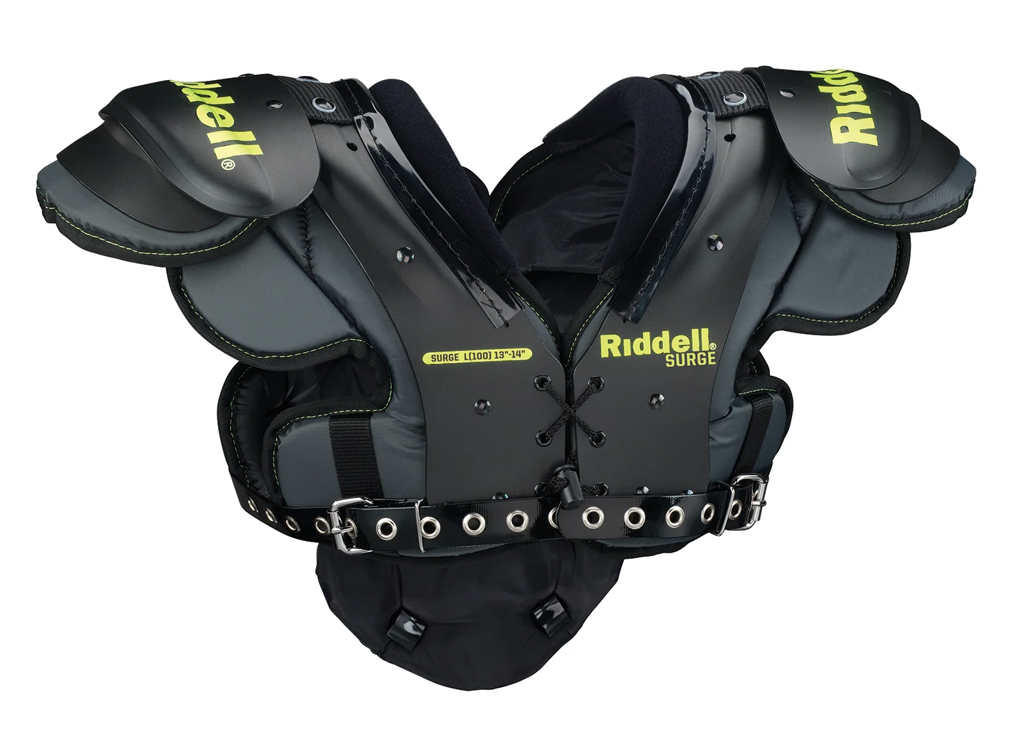 Surge Youth Football Shoulder Pad Black/Volt, Small(S) - Image 3