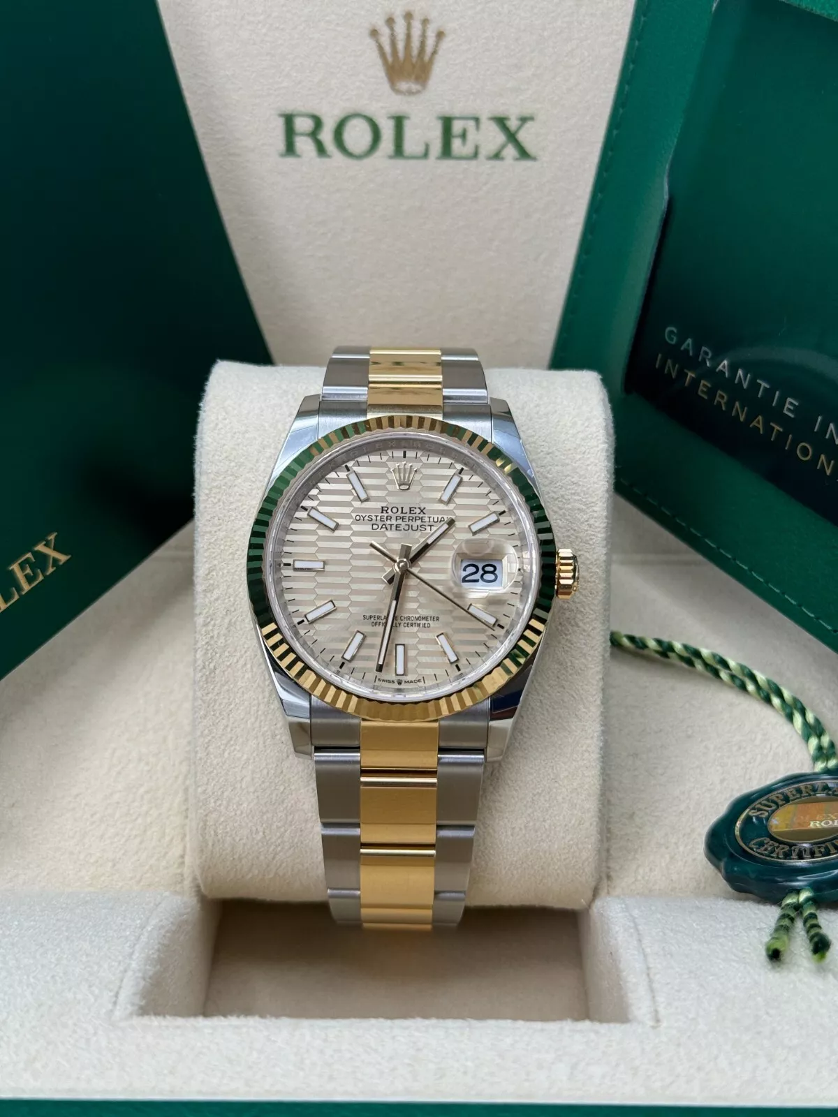 [Super Clone]RLX  Datejust 36mm 126233-0040 Golden Fluted Motif 36mm Dial Oyster Bracelet