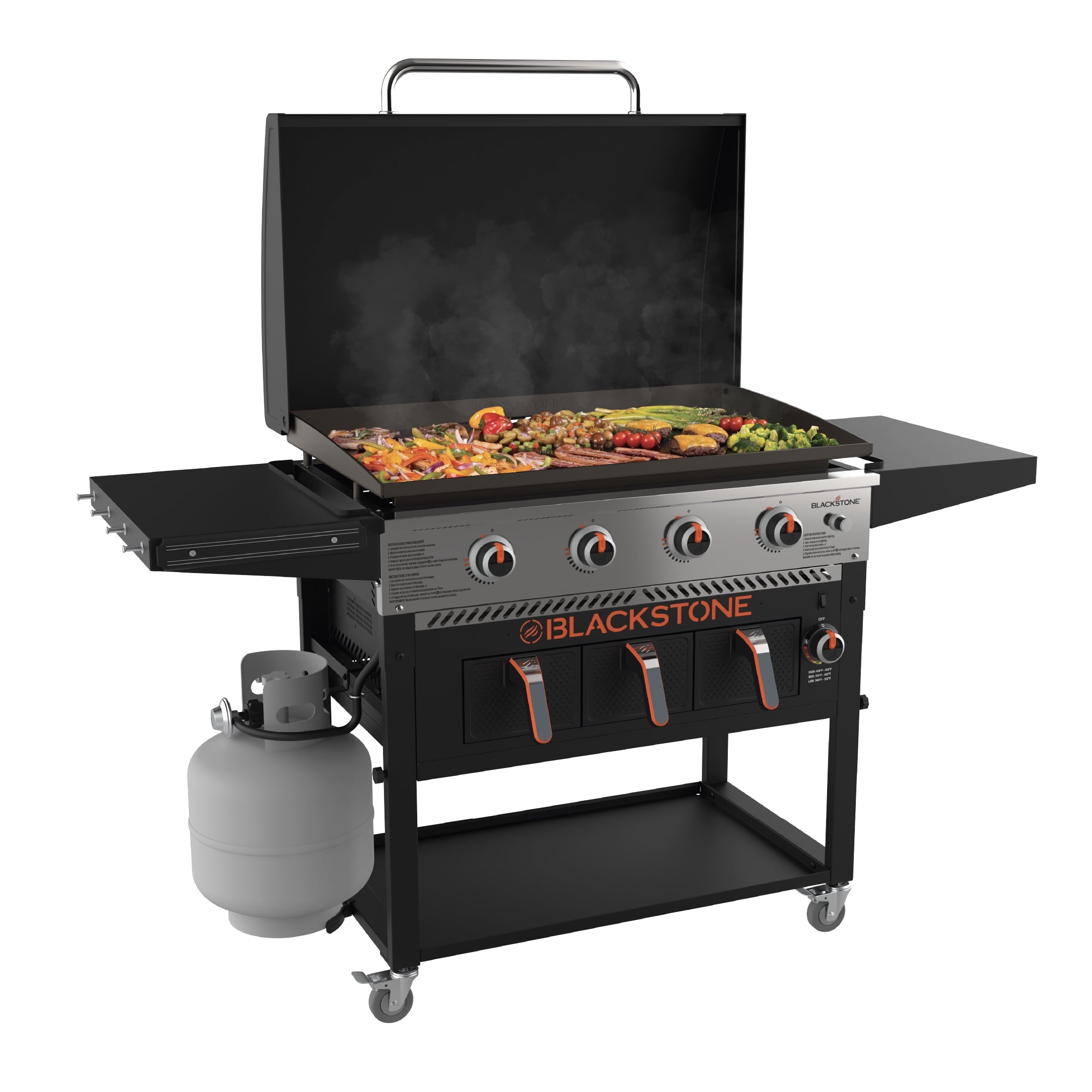 4-Burner 36 Griddle with Air Fryer and Hood