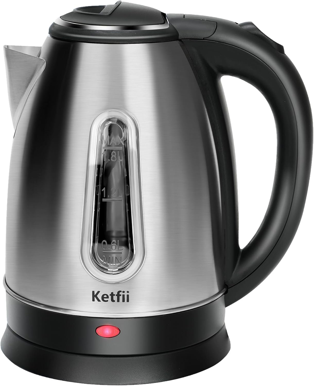 Stainless Steel Electric Kettle, 1.8 Liters Tea, Coffee Kettle & Hot Water Boiler, 360 °   Swivel Base, BPA Free, Auto Shut-Off, Boil-Dry Proof, 1100W