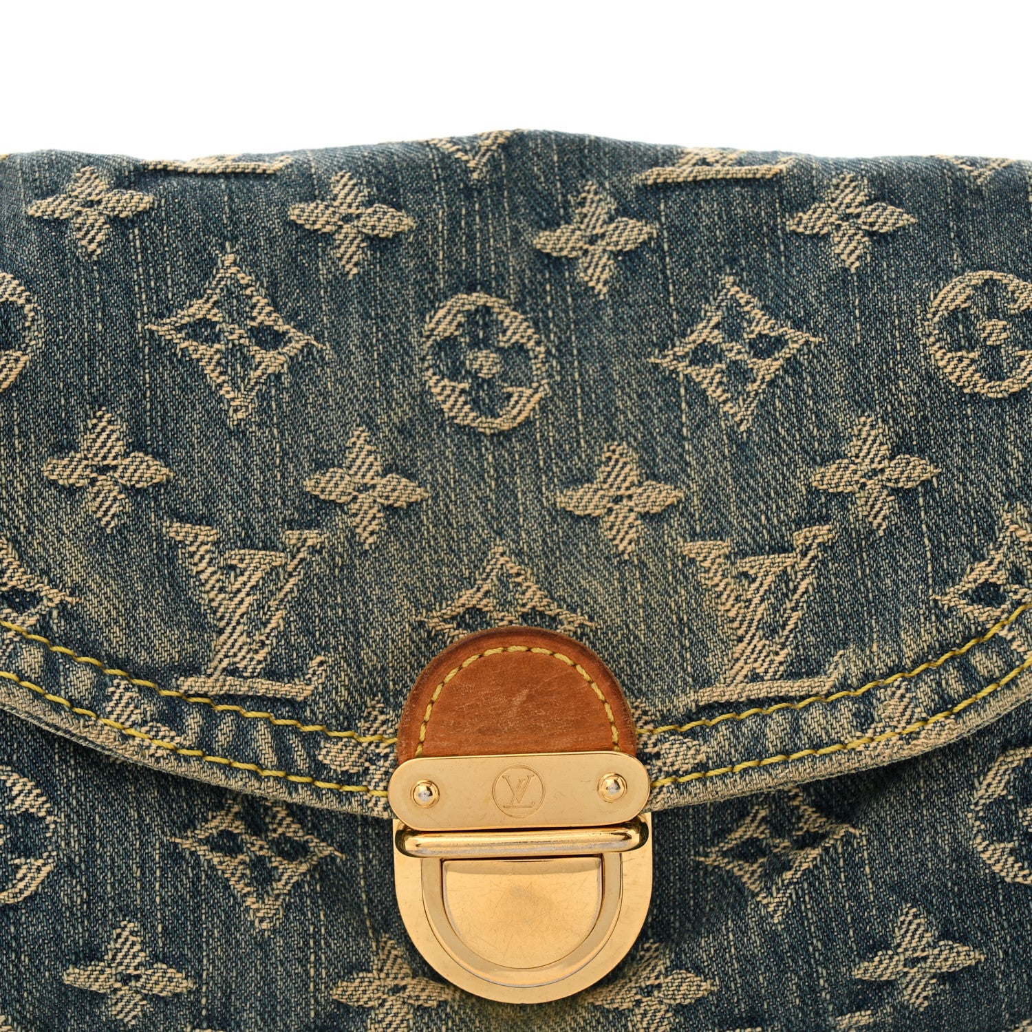 Monogram Denim Mini Pleaty Blue