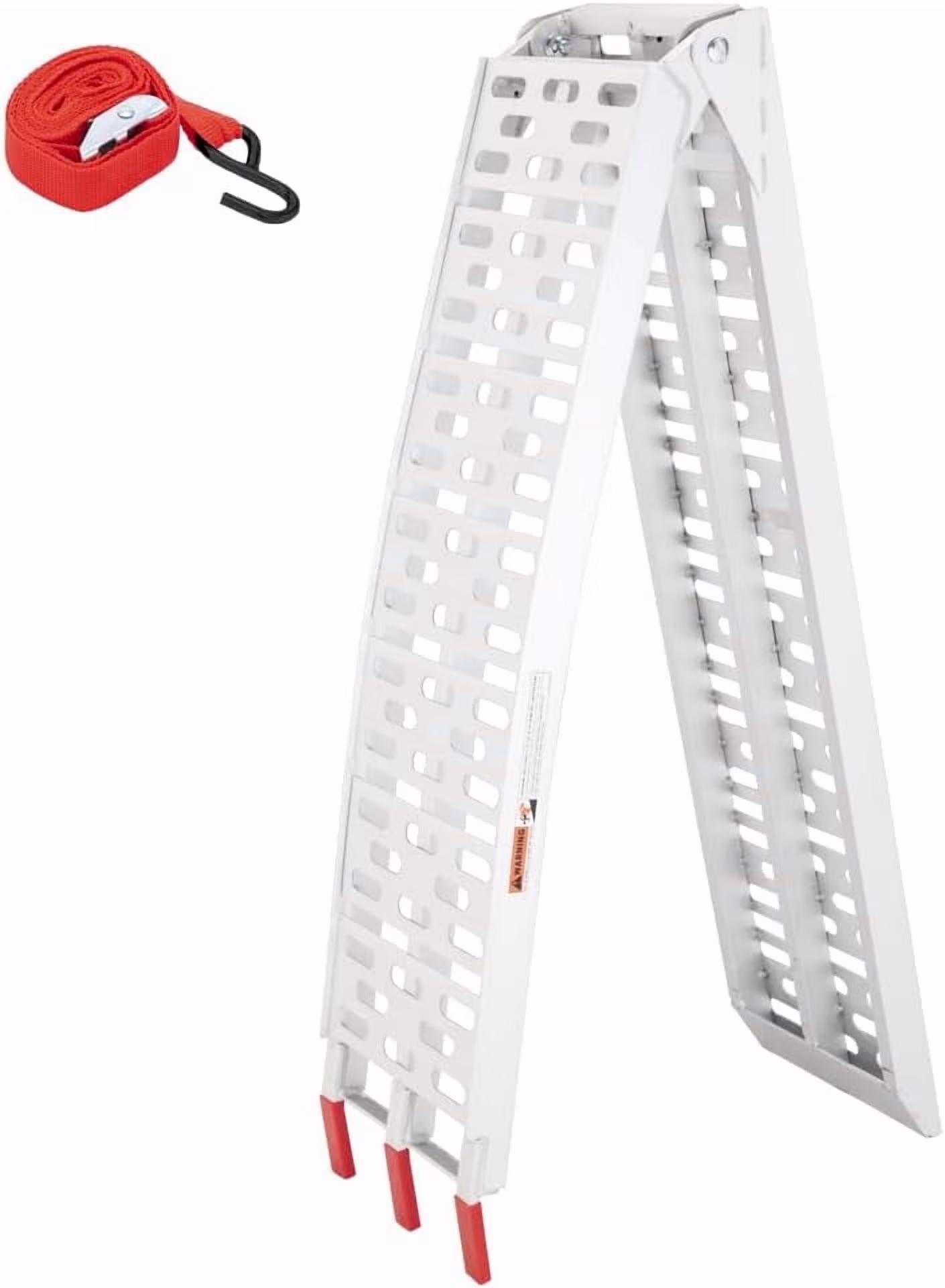 Aluminum Truck Ramp N/A 7ft Aluminum Folding 1500 lb Maax Load Silver(2)