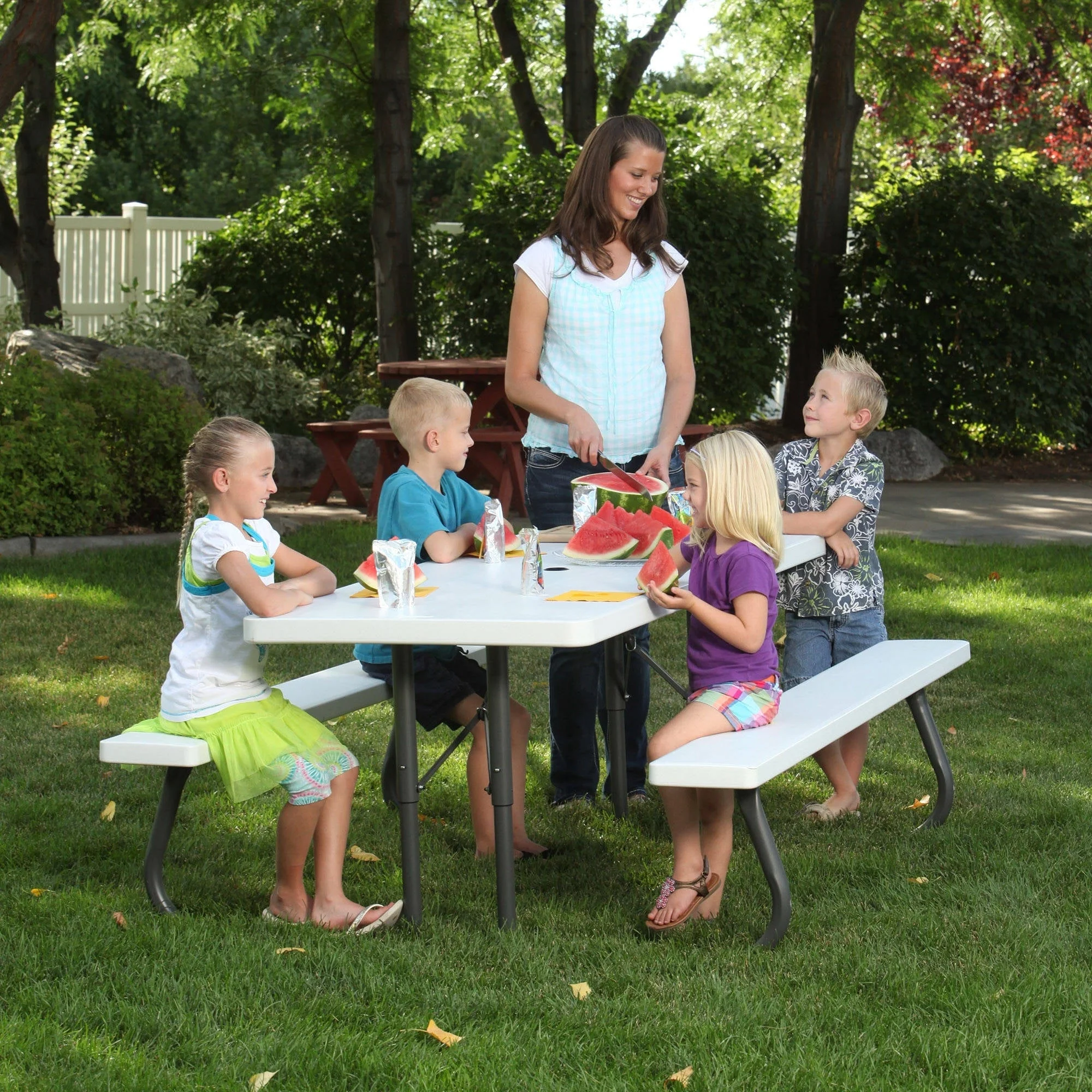 Lifetime 6 Foot Folding Picnic Table, 80215 Image 4