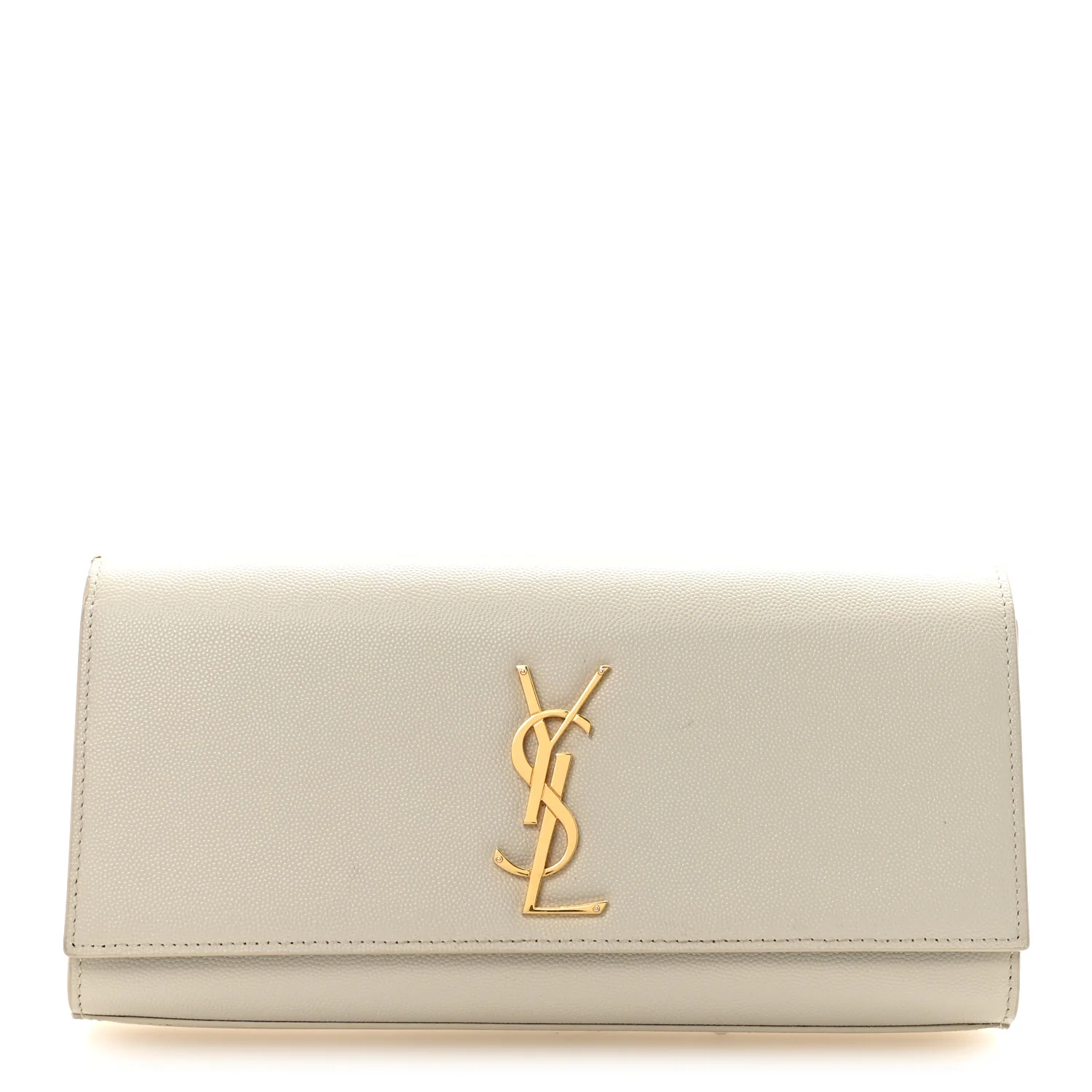 Grain De Poudre Classic Monogram Cassandre Clutch Crema Soft