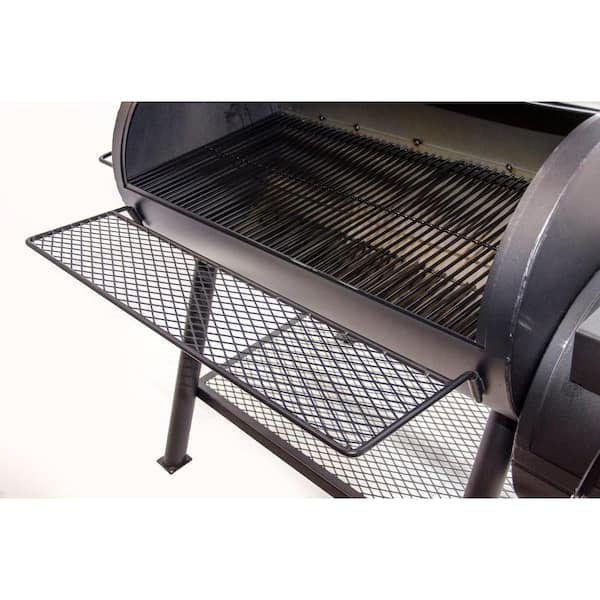 Longhorn Offset Smoker in Black with 1,060 sq. in. Cooking Space - Image 5