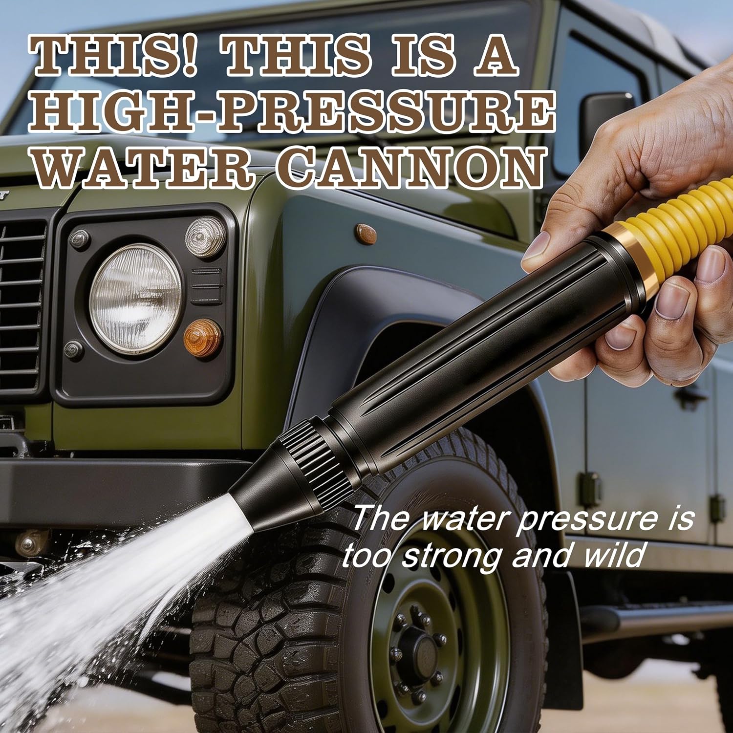 Home High-Pressure Car Wash Water Gun with Booster Nozzle and Hose, High-Pressure Home Car Wash Water Gun & Hose Set, Multi-Function Lawn & Garden Watering Sprayer for Plant Watering Lawn Car (2PCS)