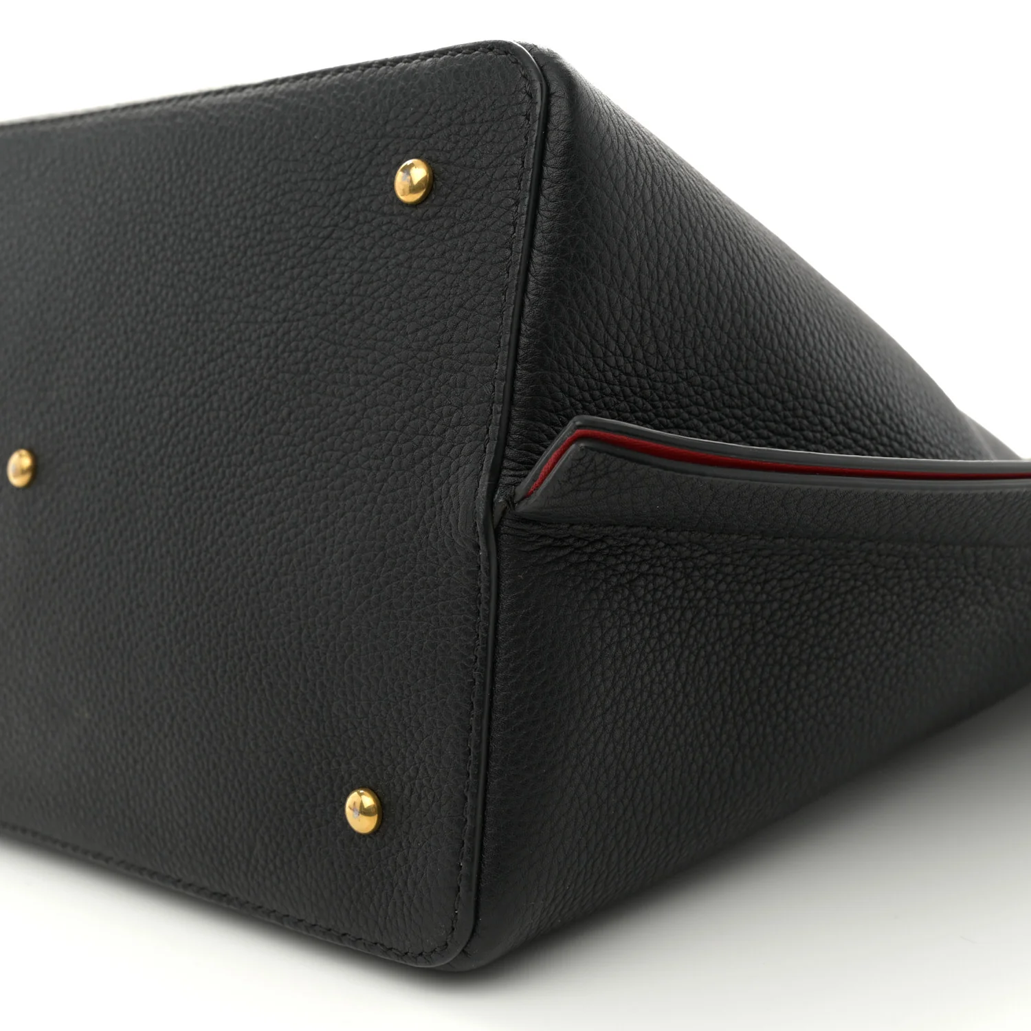 Grainy Calfskin VLogo Escape Hobo Bag Black