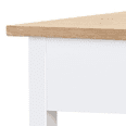 Easyfashion 40" W Kitchen Island Cart with Storage, White(Espresso)