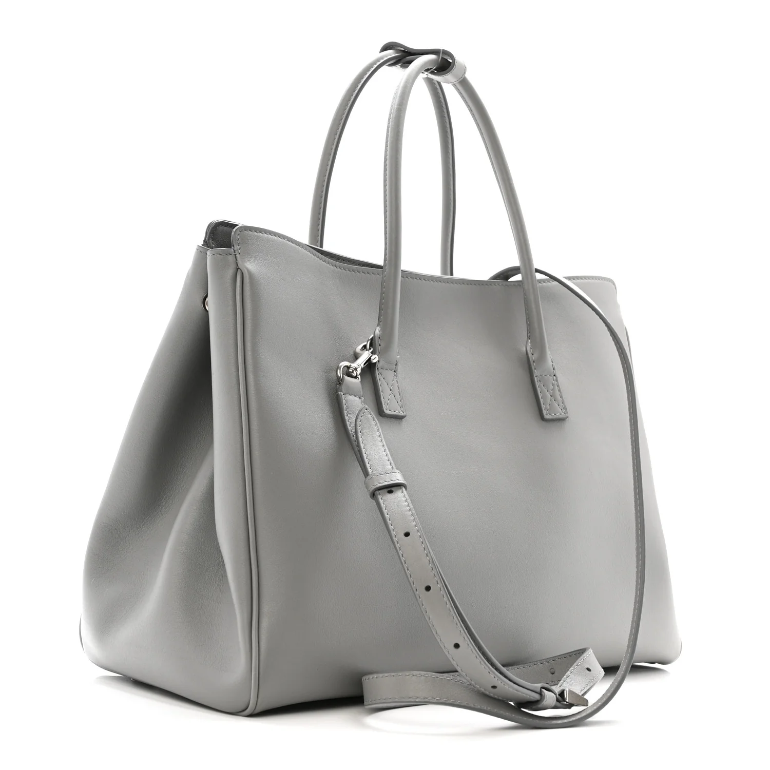 Smooth Calfskin Hampton Carry All Bag Grey