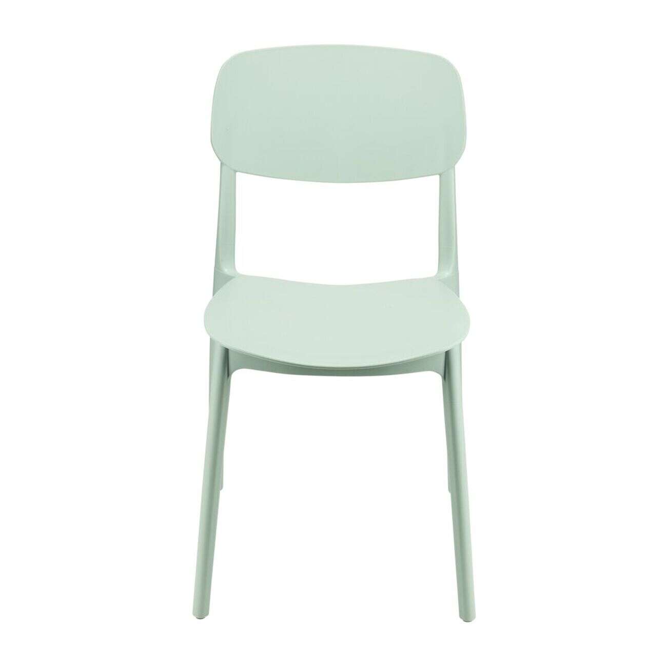 Chaise plastique vert pastel 43xP54xH79cm