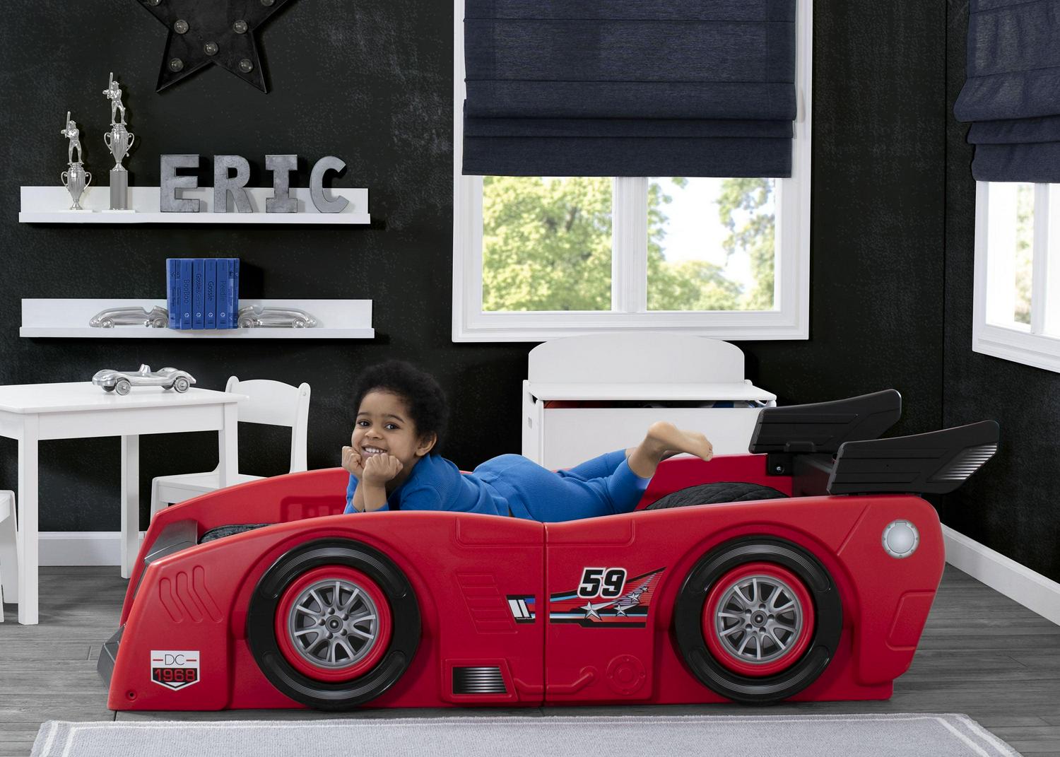 Grand Prix Kids Plastic Toddler Bed-Twin. Red - Image 6