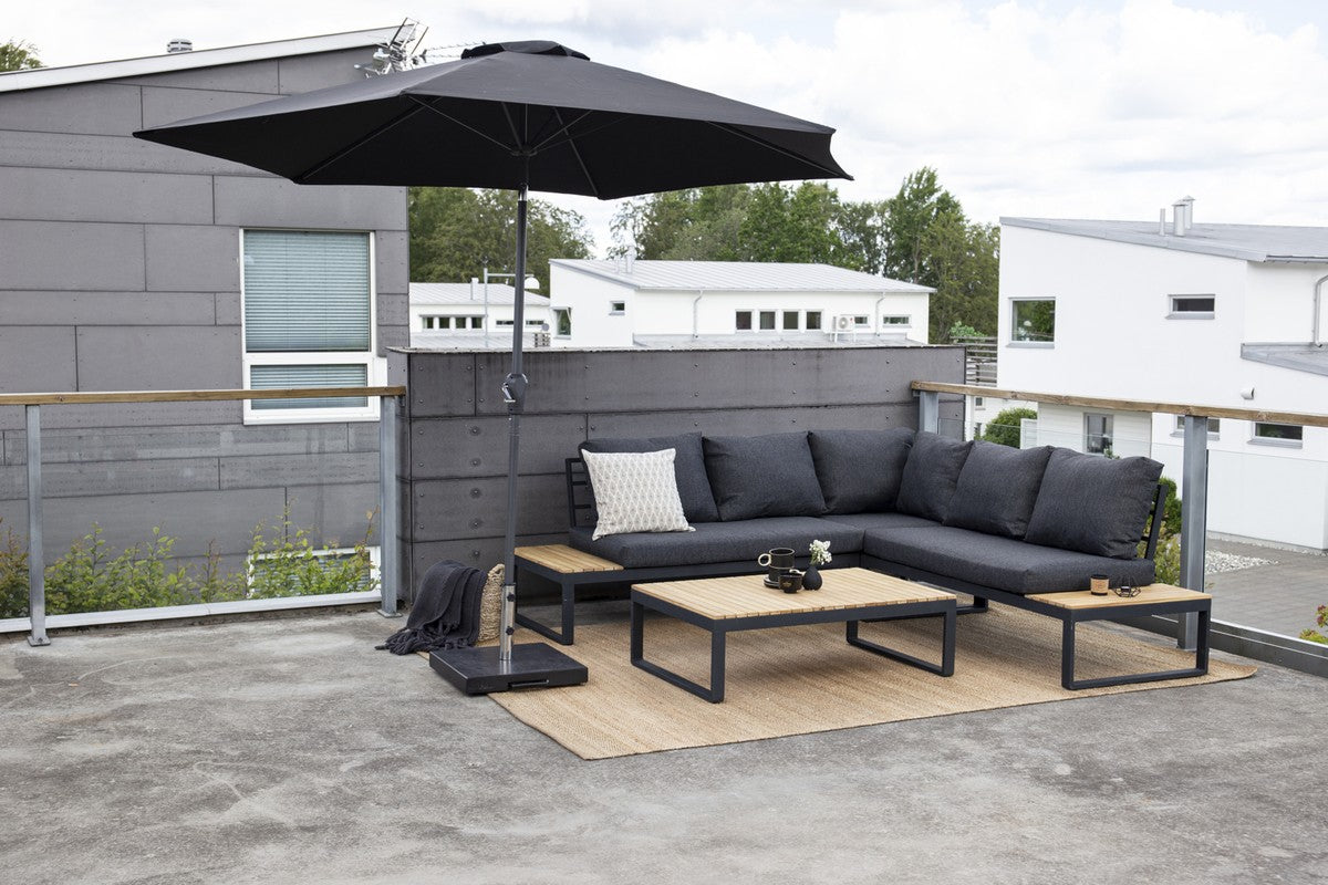 Rebellenclub Vio Parasol - ø300 cm - Zwart
