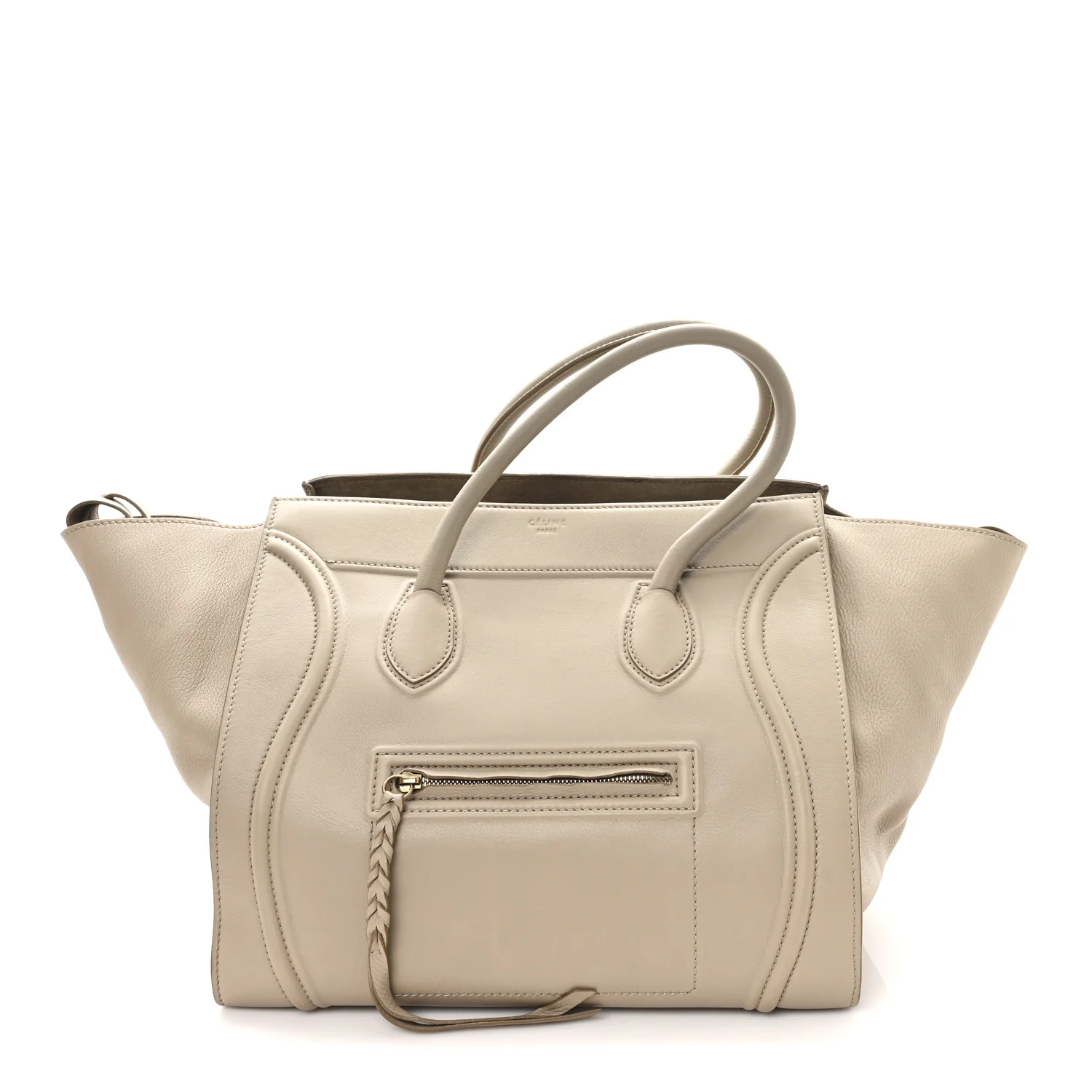 Supple Calfskin Large Phantom Luggage Dune