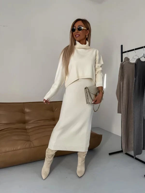 Ensemble Robe et Pull Col Roulé