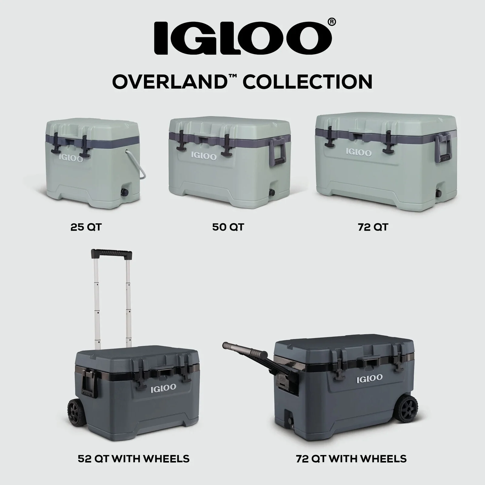 25 QT Overland Ice Chest Cooler, Green - Image 8