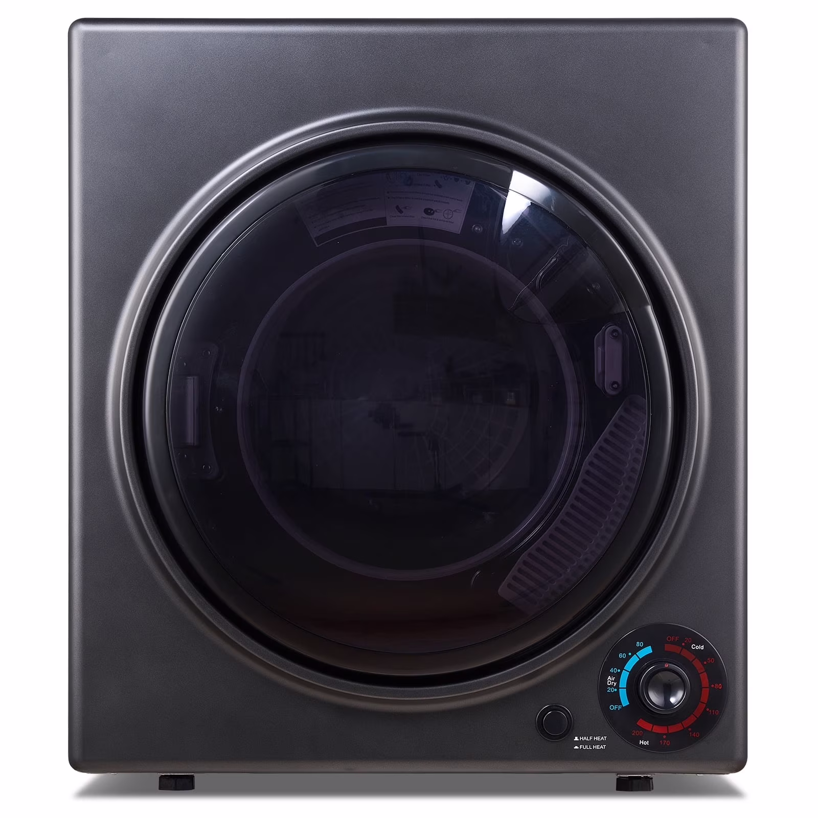 CTT Portable Dryers for Laundry 1500W, 3.5 Cu.ft Compact Dryer with Stainless Steel Tub, 4 Drying Mode, Apartments, Rvs, Dorms
