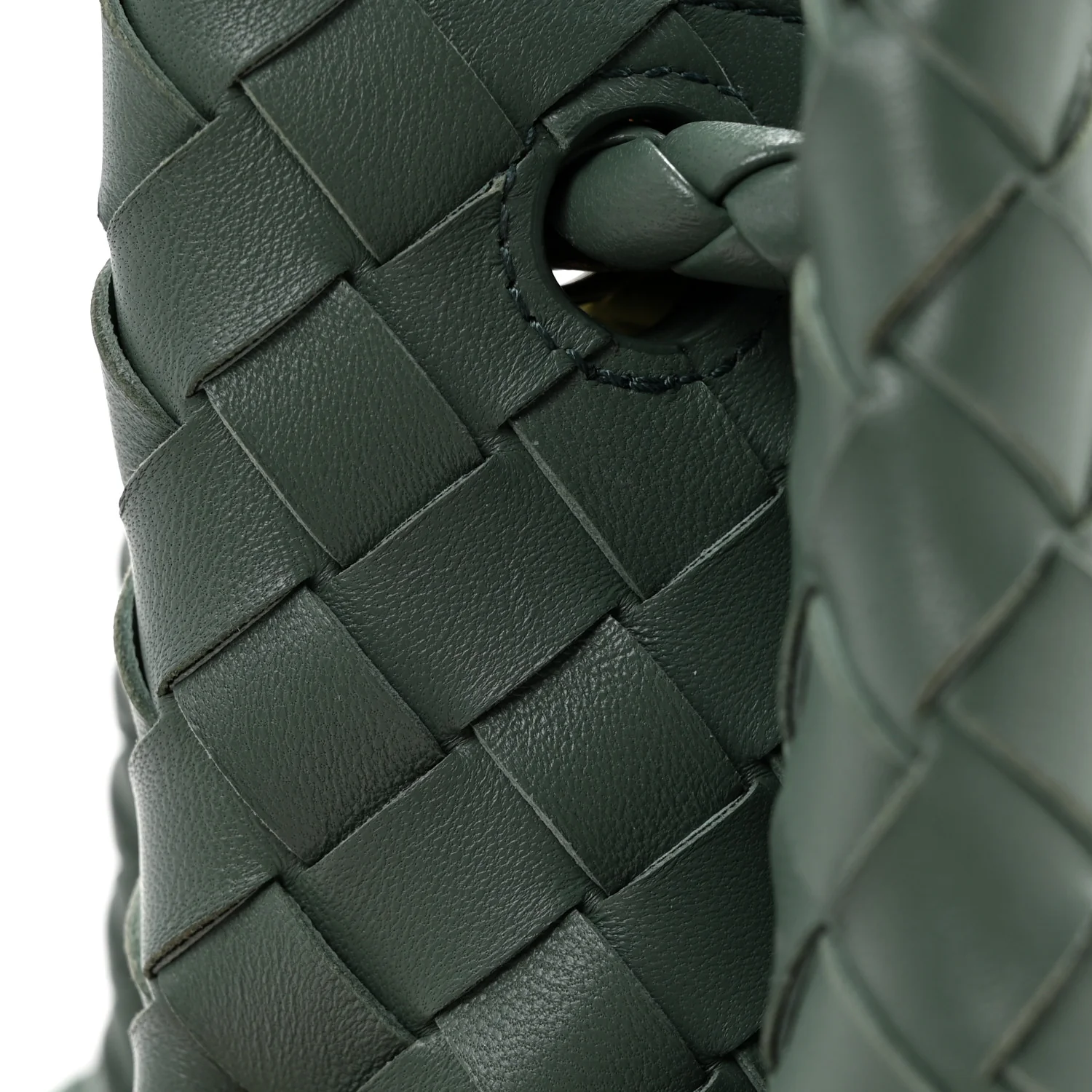 Nappa Intrecciato Medium Andiamo Shoulder Bag Aloe