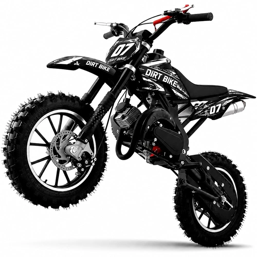 Kids Dirt Bike for 8-14,2-Stroke Gas Dirt Bike,Black,CPC Listed