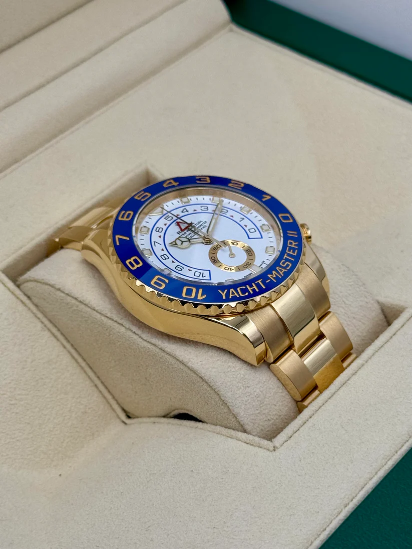 [Super Clone]Rolex Yacht-Master II 44mm 116688 18K Yellow Gold White Dial