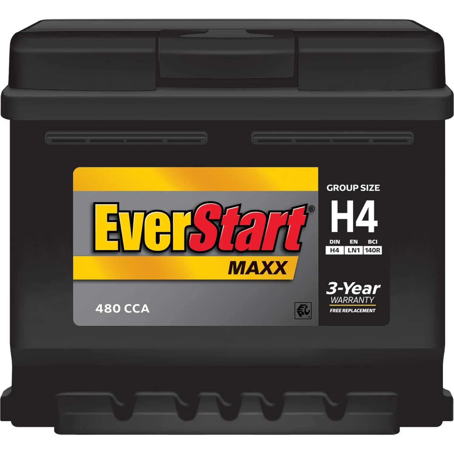 Maxx Lead Acid Automotive Battery, Group Size H4 / LN1 / 140R 12 Volt, 480 CCA 75RC - Image 4